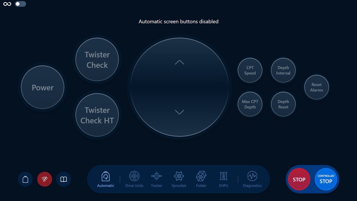 Automatic scren buttons toggled off
