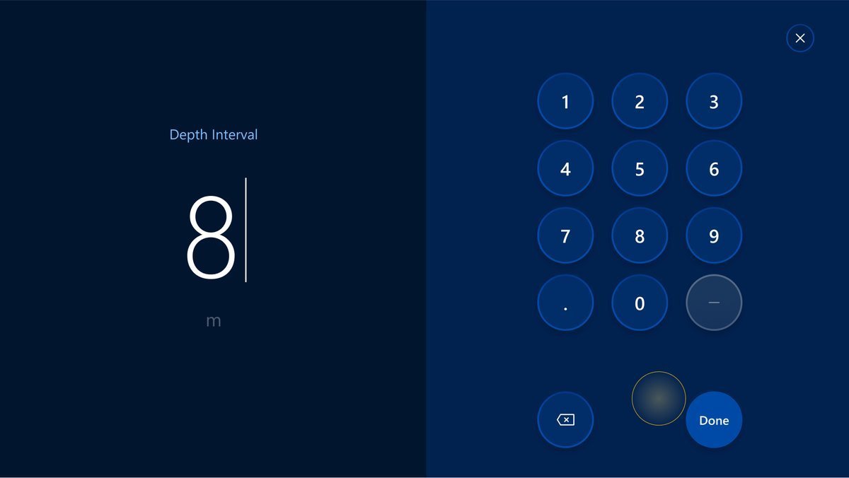Depth Interval modal