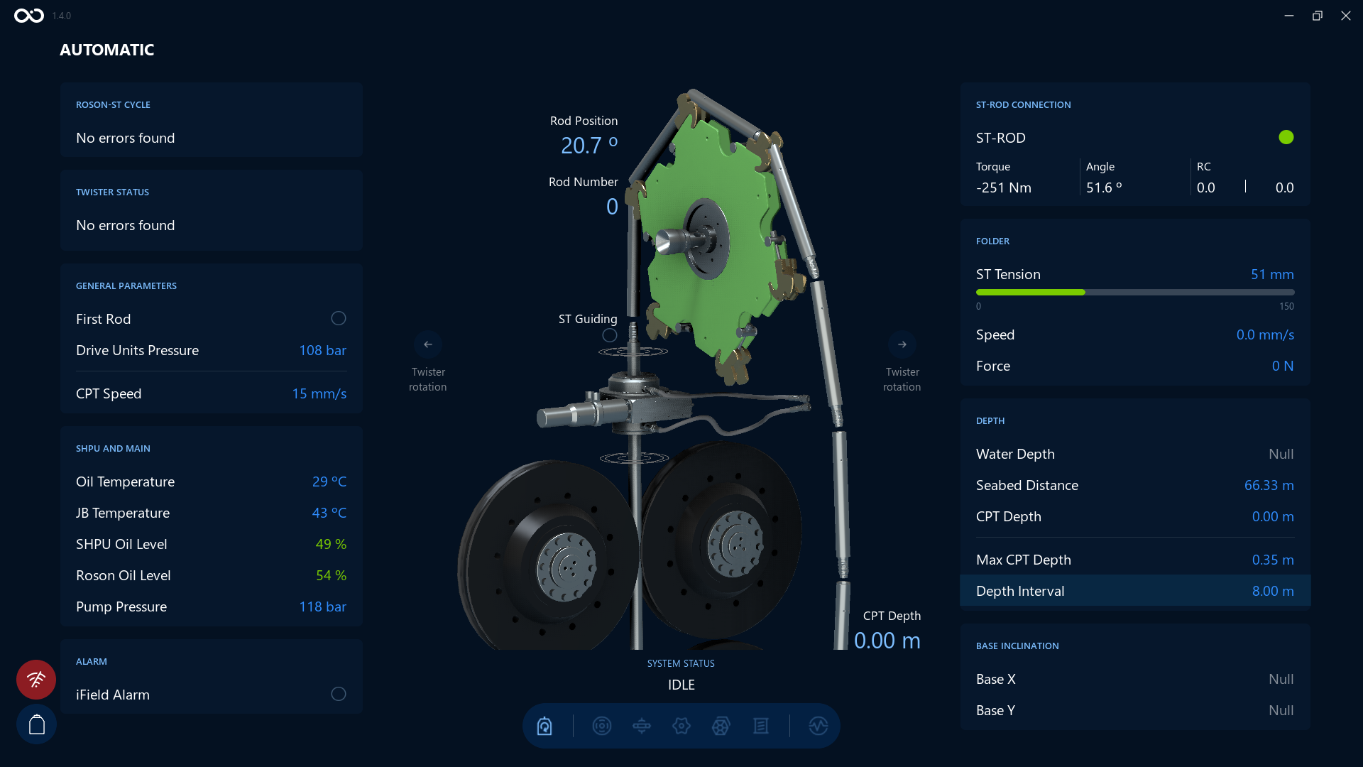 Depth Interval on a Visualization screen