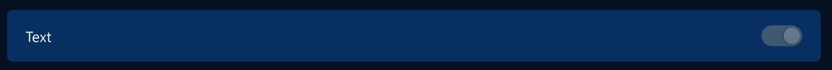 Toggle with activated status