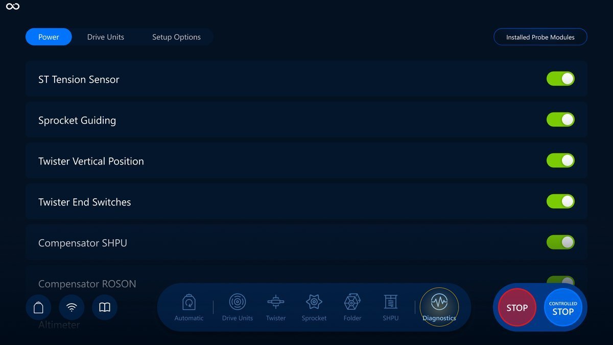 Navigate to Diagnostics screen