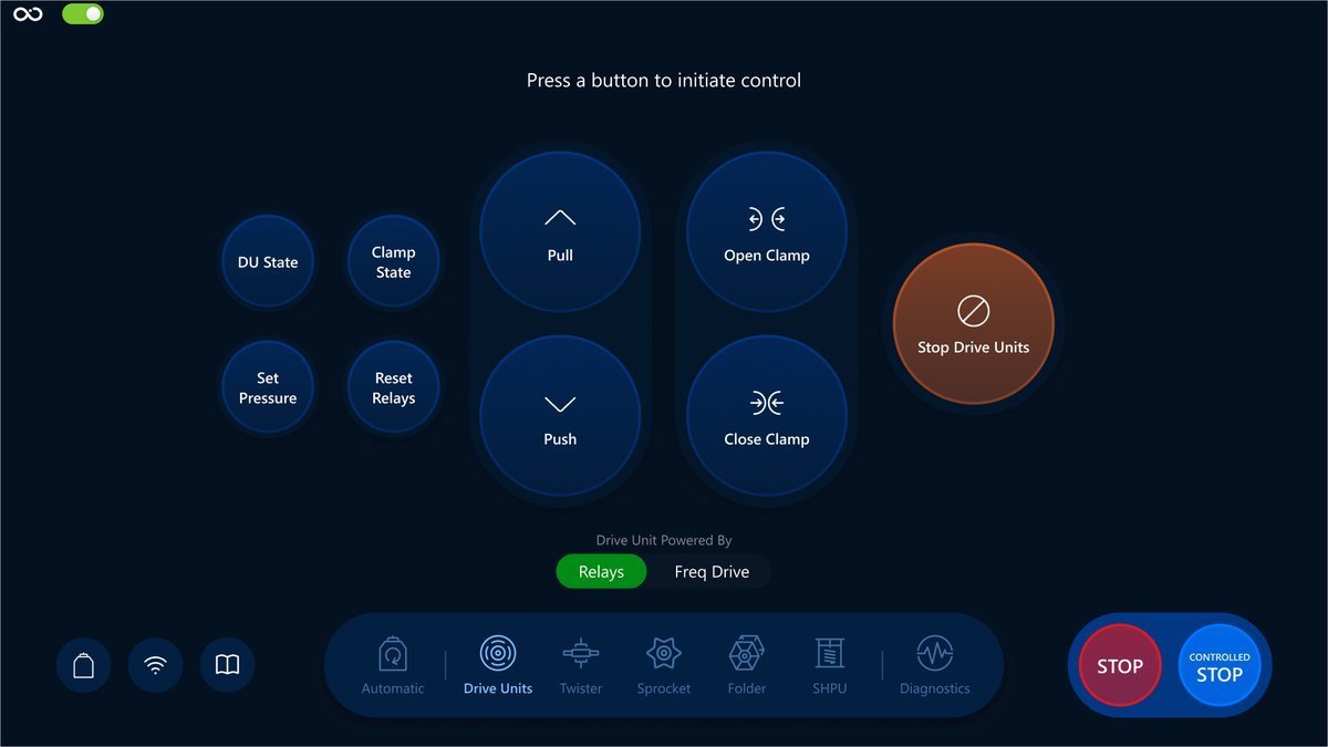 Drive Units screen