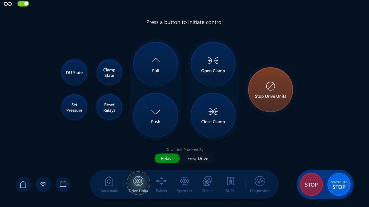 Navigate to Drive Units screen