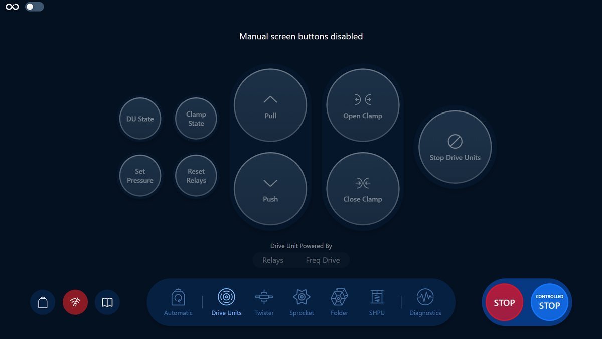 Drive Units screen