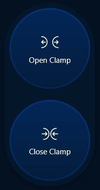 Open and Close Clamp buttons