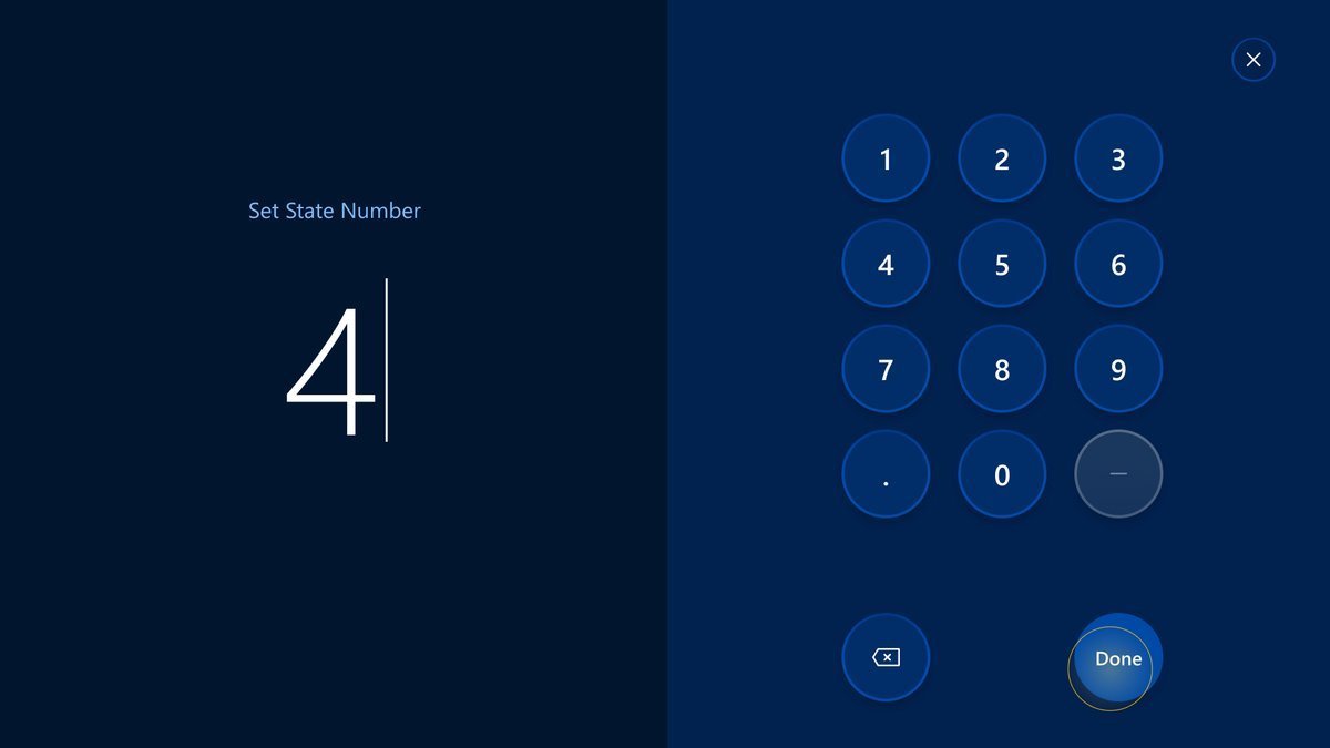 State Number modal