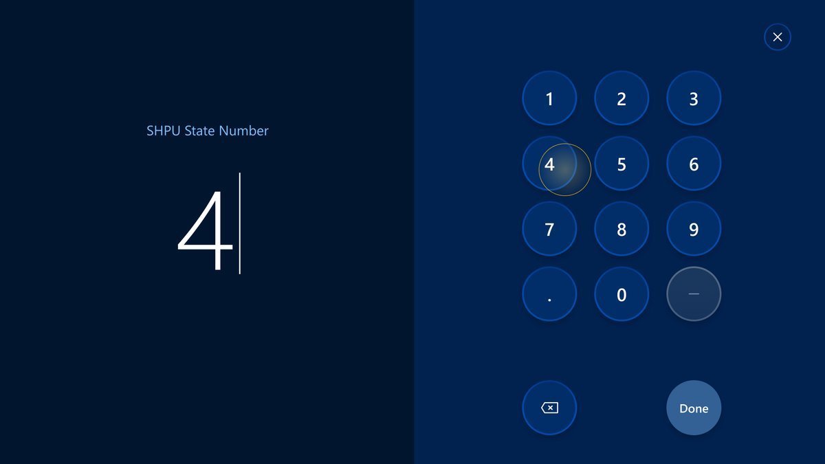 State Number modal
