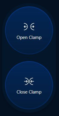 Open Clamp and Close Clamp buttons