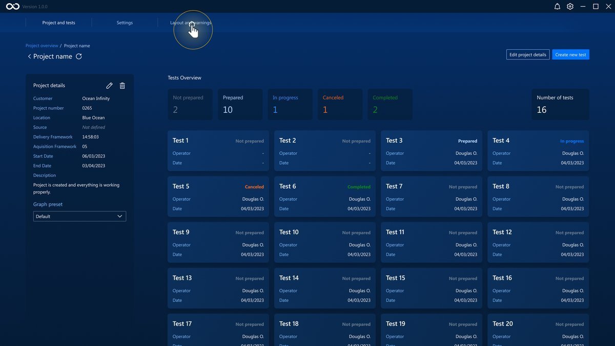 The button to access the page to customize graph presets