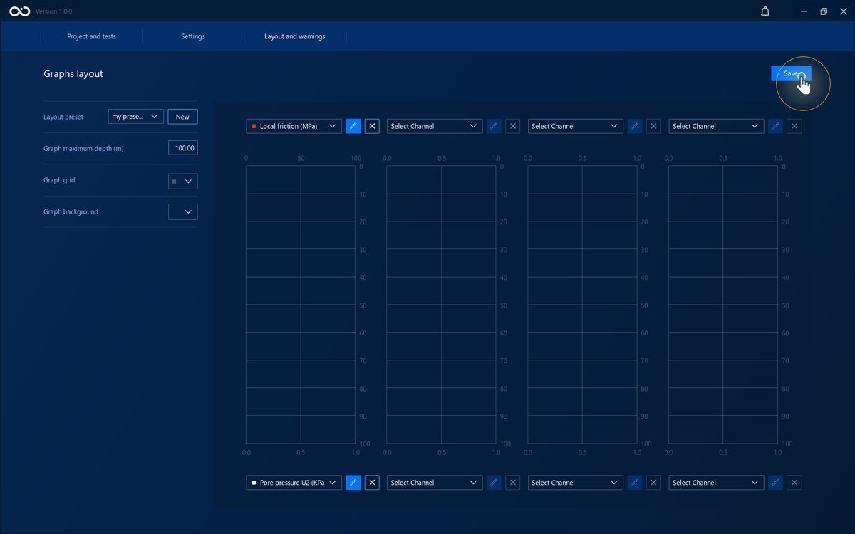 Preset Save button