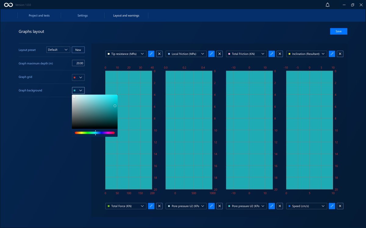 Set new graph background color (green)