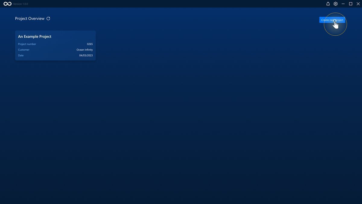 Project Overview with Create Project button