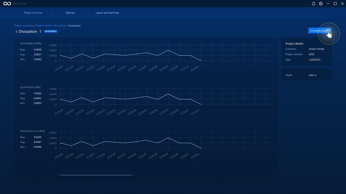 Add a dissipation subtest button