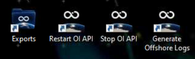 The Ocean Infinity Desktop shortcuts