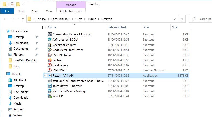 "Restart Application"